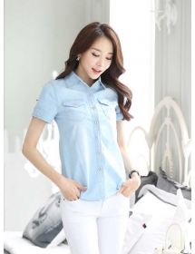 kemeja denim T2925