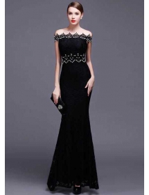 long dress brukat D3030