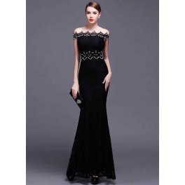 long dress brukat D3030