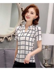 blouse motif kotak T2949