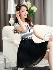 dress wanita import D3054