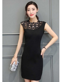 dress wanita korea D3075