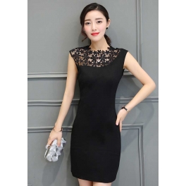 dress wanita korea D3075