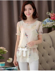 blouse chiffon import T3033