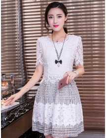 dress brukat korea D3143