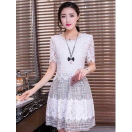 dress brukat korea D3143