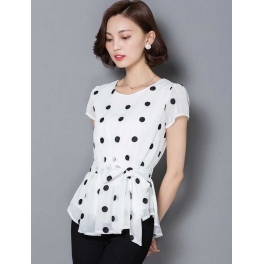 blouse polkadot T3054