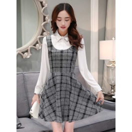 dress korea lengan panjang D3188