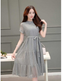 dress brukat korea D3199