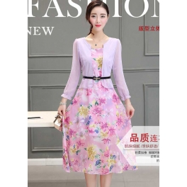 midi dress korea D3206