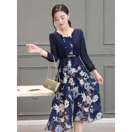 midi dress korea D3207