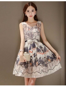 dress wanita korea D3260