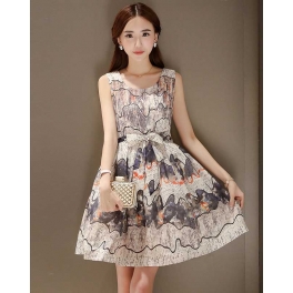 dress wanita korea D3260