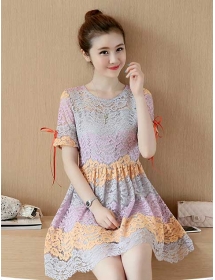 dress brukat korea D3281