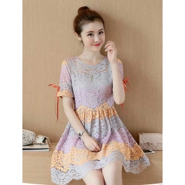 dress brukat korea D3281