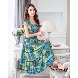 long dress motif batik D3285