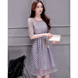 dress brukat import D3306