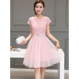 dress brukat korea D3395