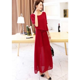 long dress chiffon D3413