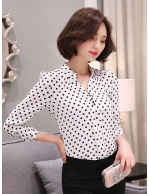 blouse polkadot D3222