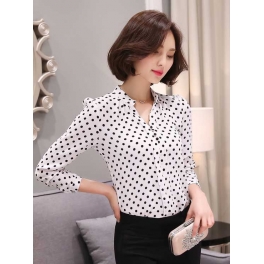 blouse polkadot D3222