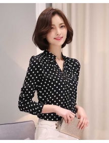 blouse polkadot D3223