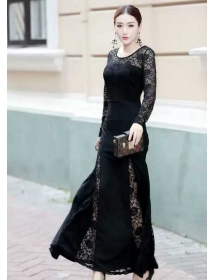 long dress brukat D3677