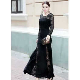 long dress brukat D3677