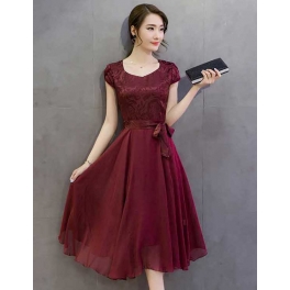 midi dress korea D3761