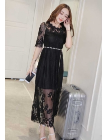 long dress brukat D3779