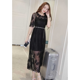 long dress brukat D3779