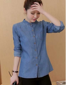 kemeja semi denim T3394