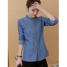 kemeja semi denim T3394