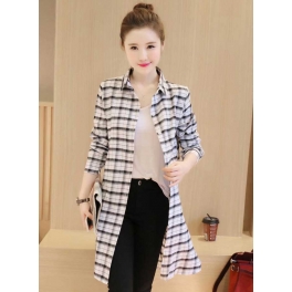 coat kotak-kotak T3401