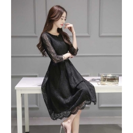 midi dress brukat D3793