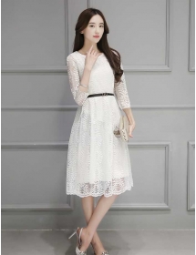 midi dress brukat D3794