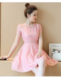 dress brukat korea D3801