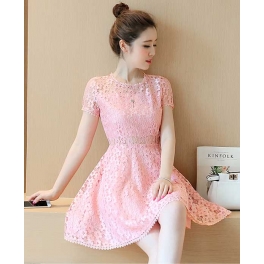 dress brukat korea D3801