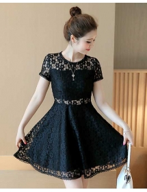 dress brukat korea D3802