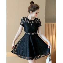 dress brukat korea D3802