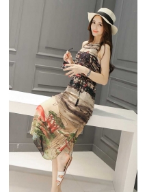 long dress chiffon D3814