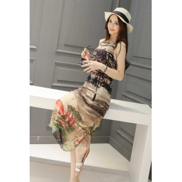 long dress chiffon D3814