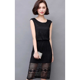 dress brukat korea D3824