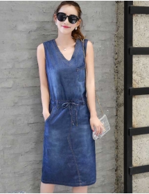 denim dress D3842