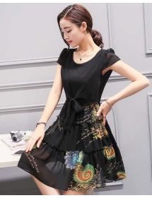 dress chiffon import D3860