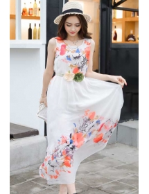 long dress chiffon D3875