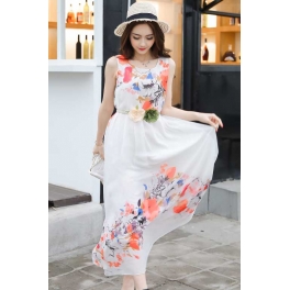 long dress chiffon D3875