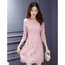 dress brukat korea D3876