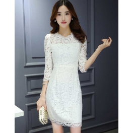 dress brukat korea D3877