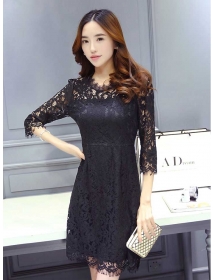 dress brukat korea D3878